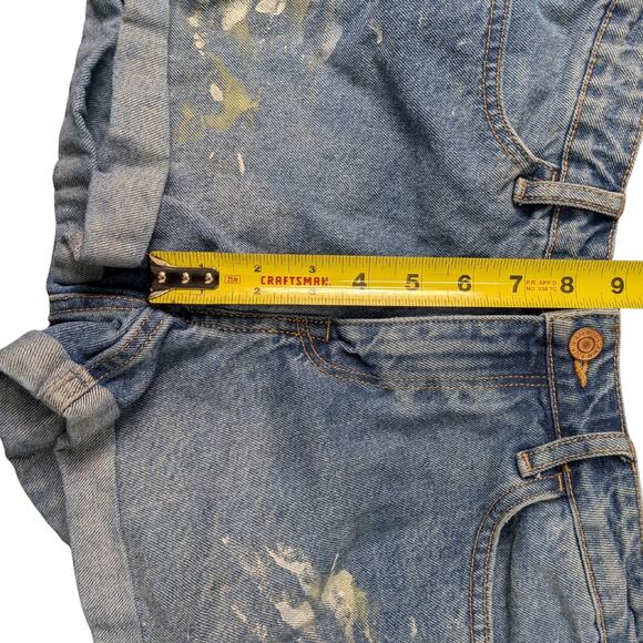 &Denim Paint Streaked Denim Booty Shorts | Women's 4 - Picture 6 of 7